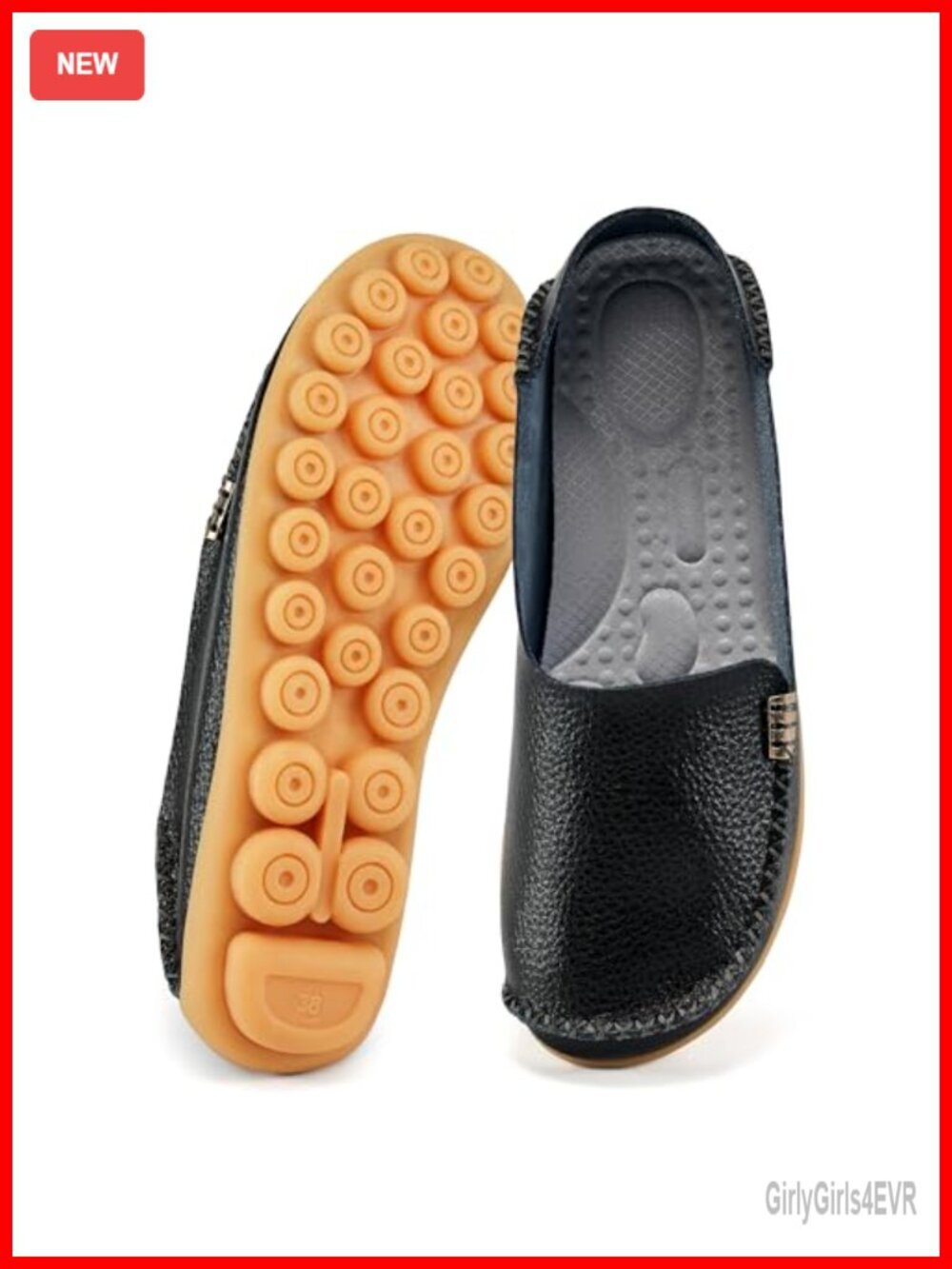 Women's Slip On Loafers Casual Flat Shoes Faux Leather Mocc Driving Penny